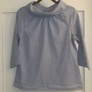 Sail to Sable Blue Striped Blouse